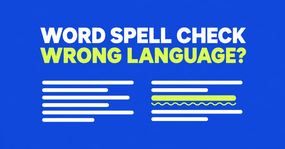 Word Spell Check Uses the Wrong Language After Pasting